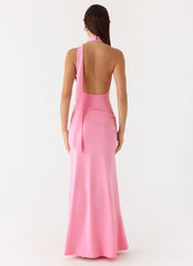 On My Way Bodysuit Maxi Dress Pink