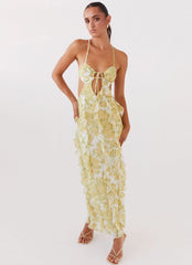 Isabella Ruffle Maxi Dress