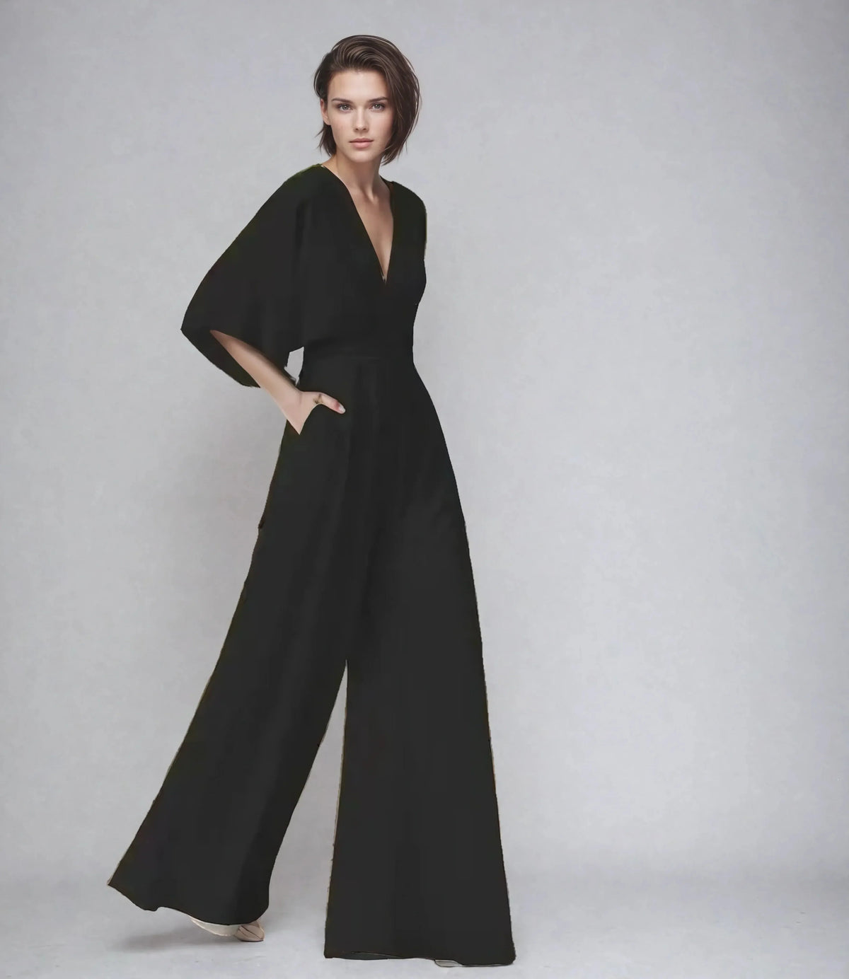 Miranda Flutter Wrap Jumpsuit