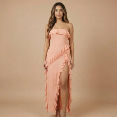 Isabella Ruffle Maxi Dress