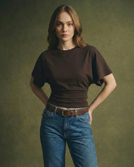 Duttini | Drape Cotton Tee For Women In White
