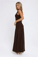 Flirt And Fling Maxi Dress Brown