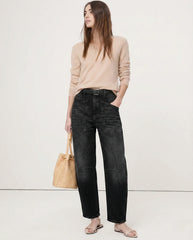 Duttini | Structured Barrel Jeans For Women In Denim