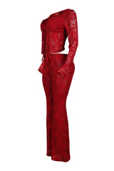 Lydia Lace Pants Set