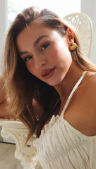 Noelle | Women'S Gold Shell Earrings