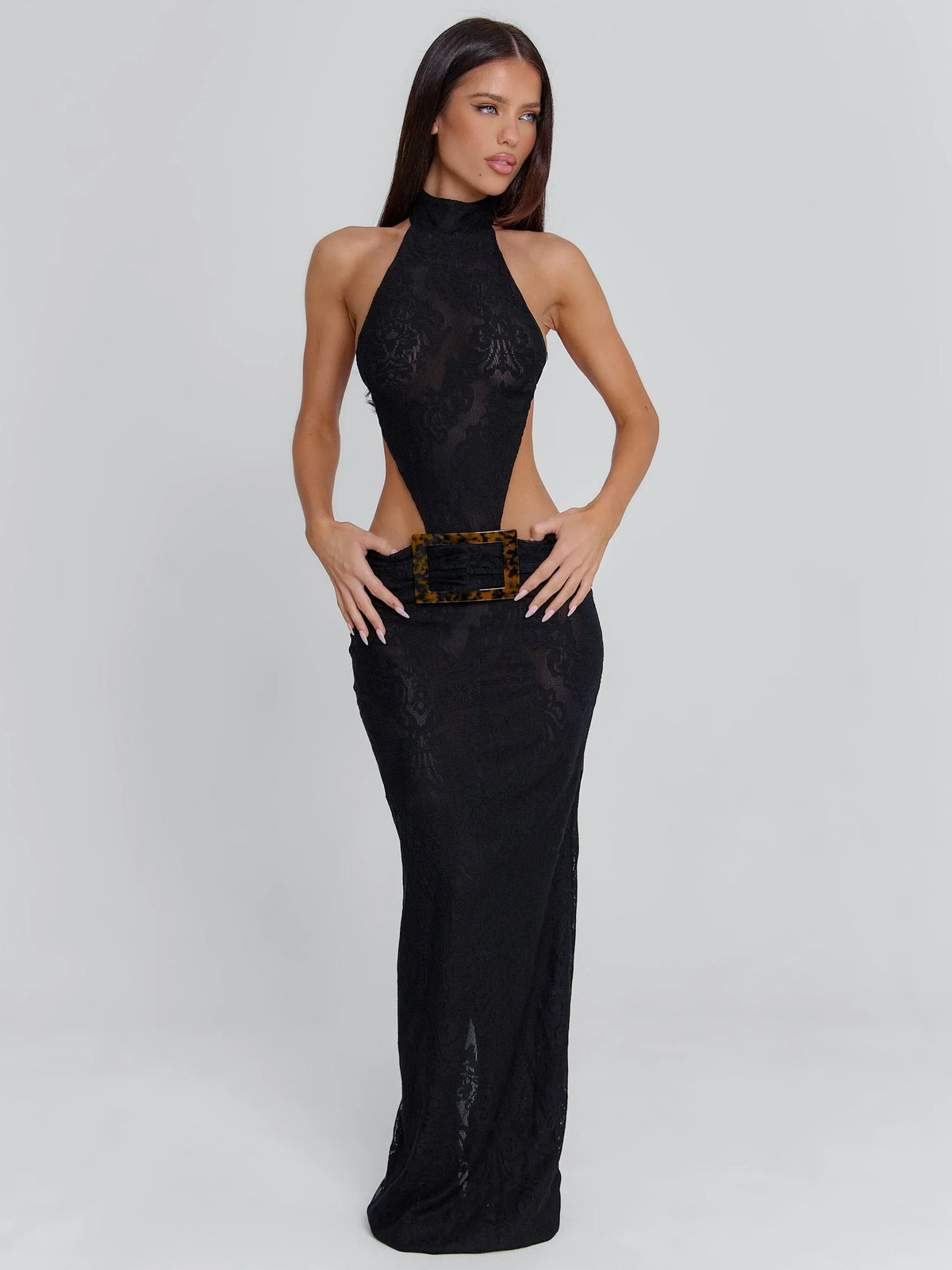 Albinae Black Maxi Dress