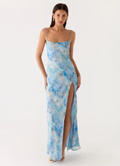 Alouette Maxi Dress Aqua Paisley
