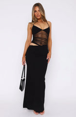 Noir Siren Maxi Dress