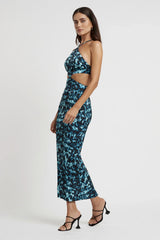 Martinez Dress - Blue Ink Print