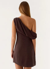 Mischa Mini Dress Chocolate Drizzle