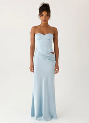 Emory Corset Maxi Dress Blue