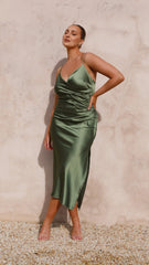 Isabella Ruched Midi Dress