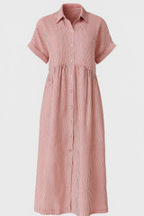 Chic Women'S Midi Dress With Handy Pockets