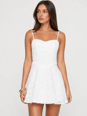 New Chapters Broderie Mini Dress In White