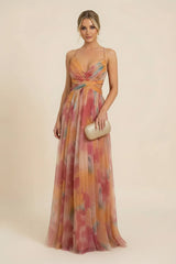 Angela | Women'S Romantic Sleeveless Maxi Wedding Guest Dress